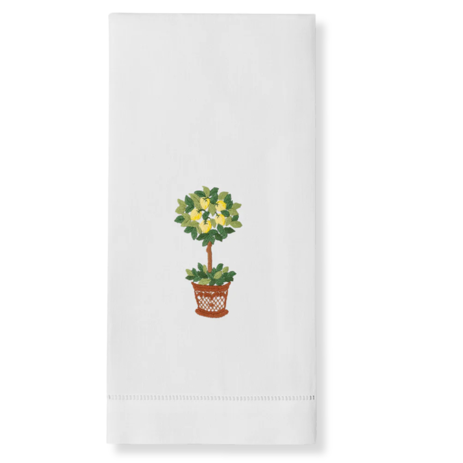 Embroidered Lemon Tree Everyday Towel