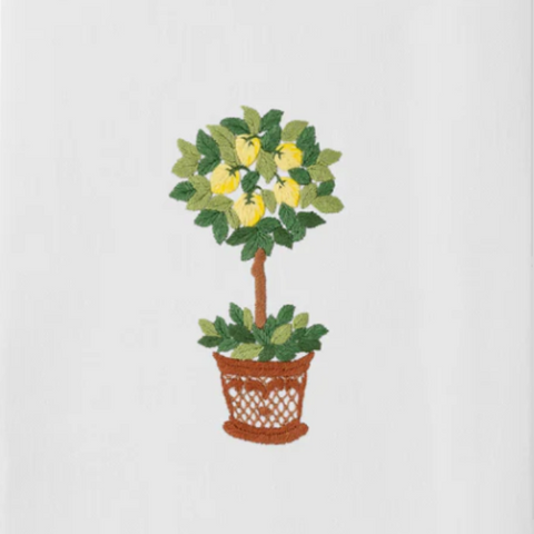 Embroidered Lemon Tree Everyday Towel