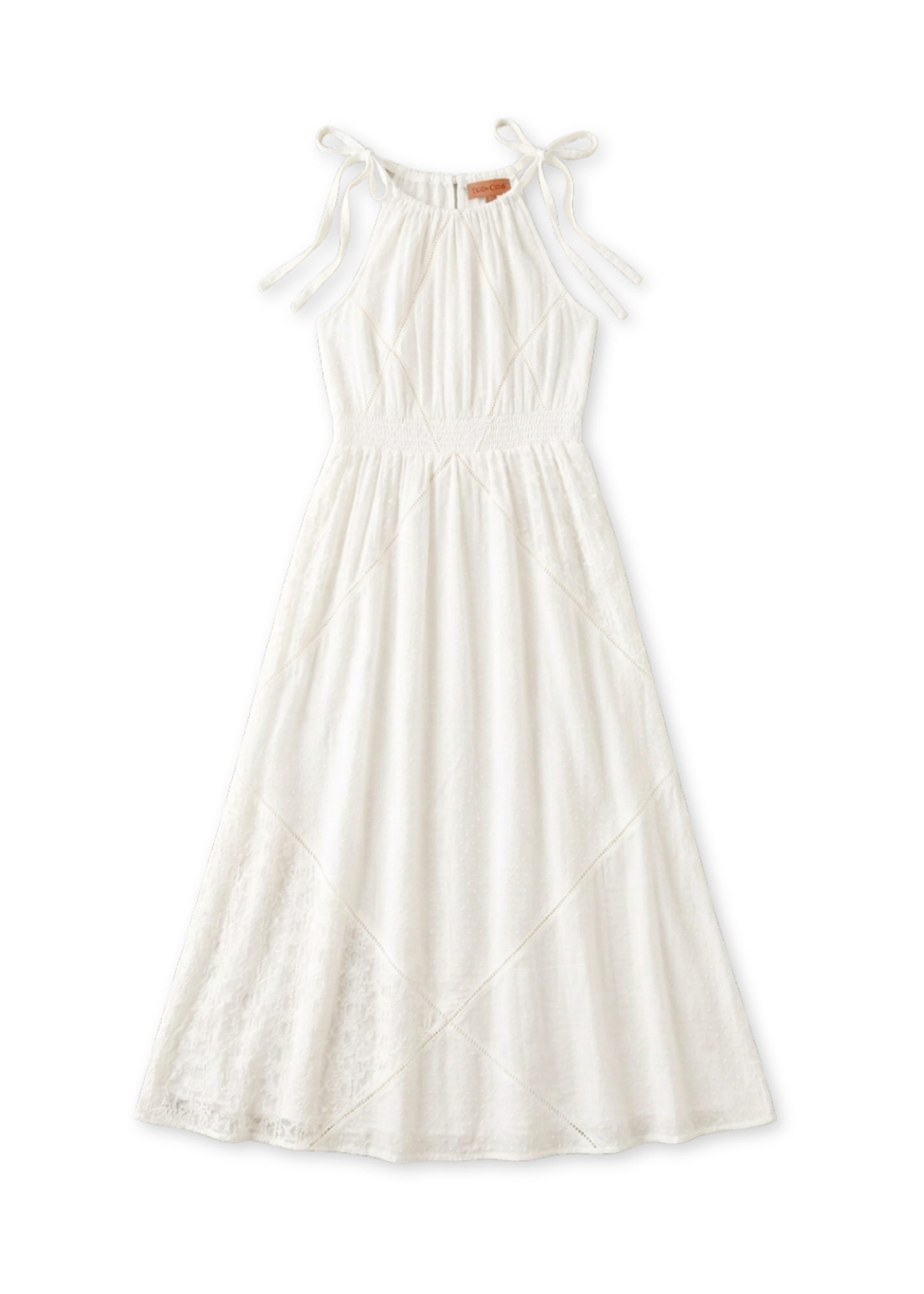 Louisa Heirloom Patchwork Maxi Dress in Ivory