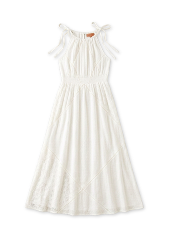 Louisa Heirloom Patchwork Maxi Dress in Ivory