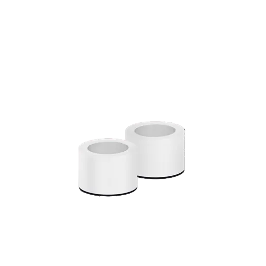 Light Candle Holder In Matte White Set Of 2