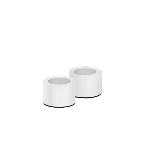 Light Candle Holder In Matte White Set Of 2