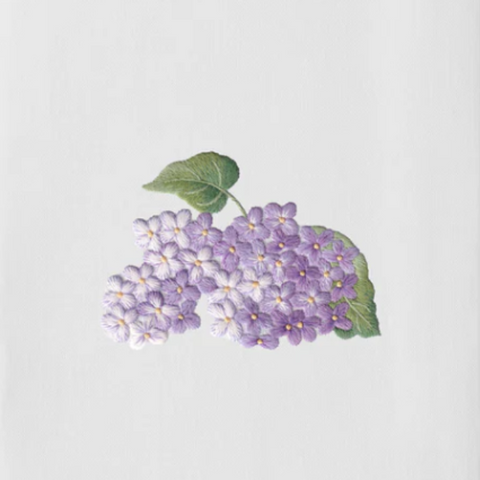 Embroidered Lilacs Everyday Towel