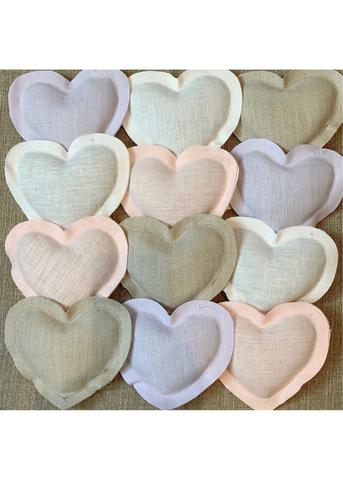 Natural Heart Sachet in Linen