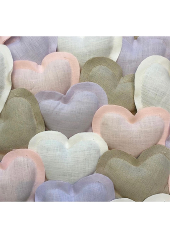 Natural Heart Sachet in Linen