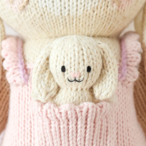 Little Briar The Bunny Crochet Doll In Peony Pink