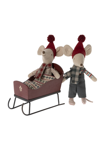 Little Friends Painted Winter Sleigh in Red