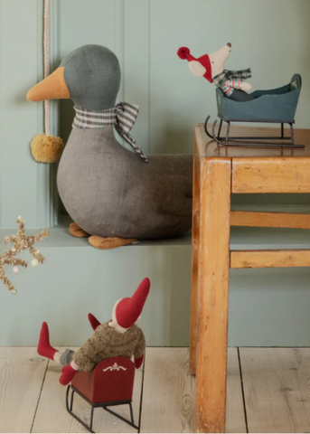 Little Friends Painted Winter Sleigh in Red