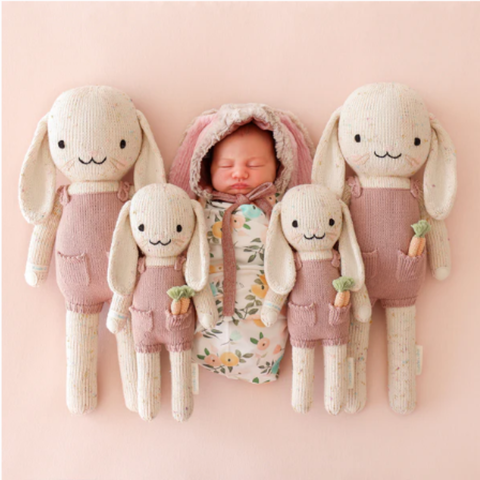 Little Harper The Bunny Crochet Doll In Mauve