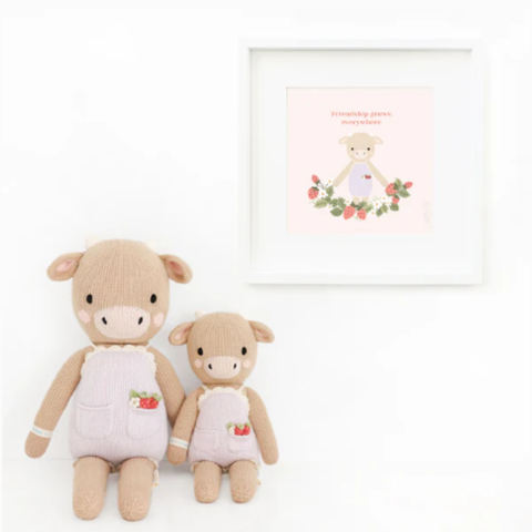 Ava The Cow Crochet Doll In Lavender