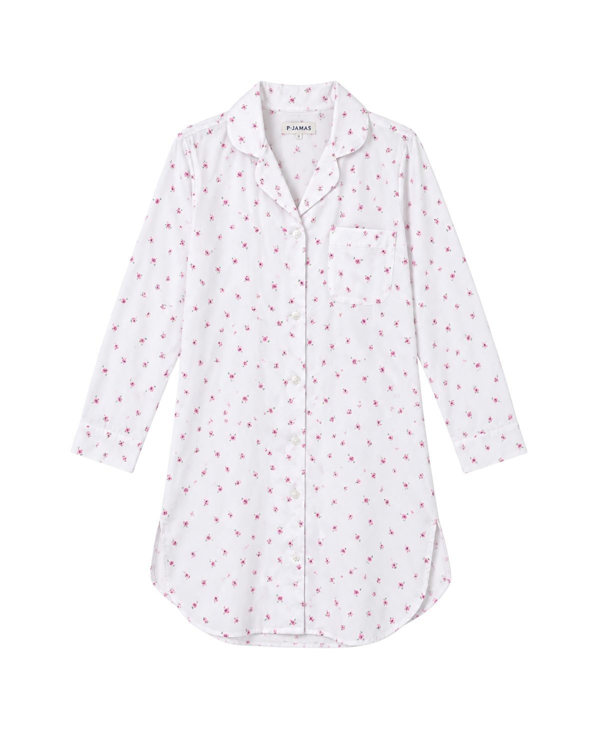 Menos Rositas Long Sleeve Nightshirt In Pink