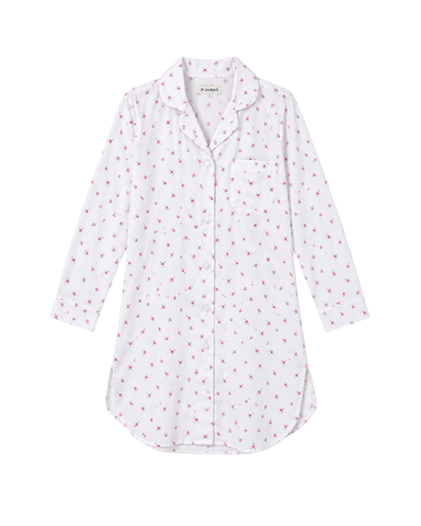 Menos Rositas Long Sleeve Nightshirt In Pink