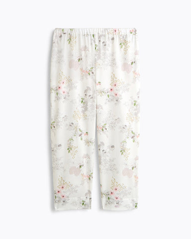 Orchidee Cotton Sateen Long Sleeve Capri Pajama Set