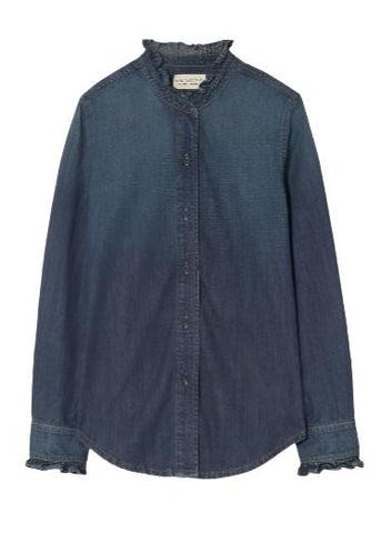 Lydia Chambray Long Sleeve Shirt in Classic Wash