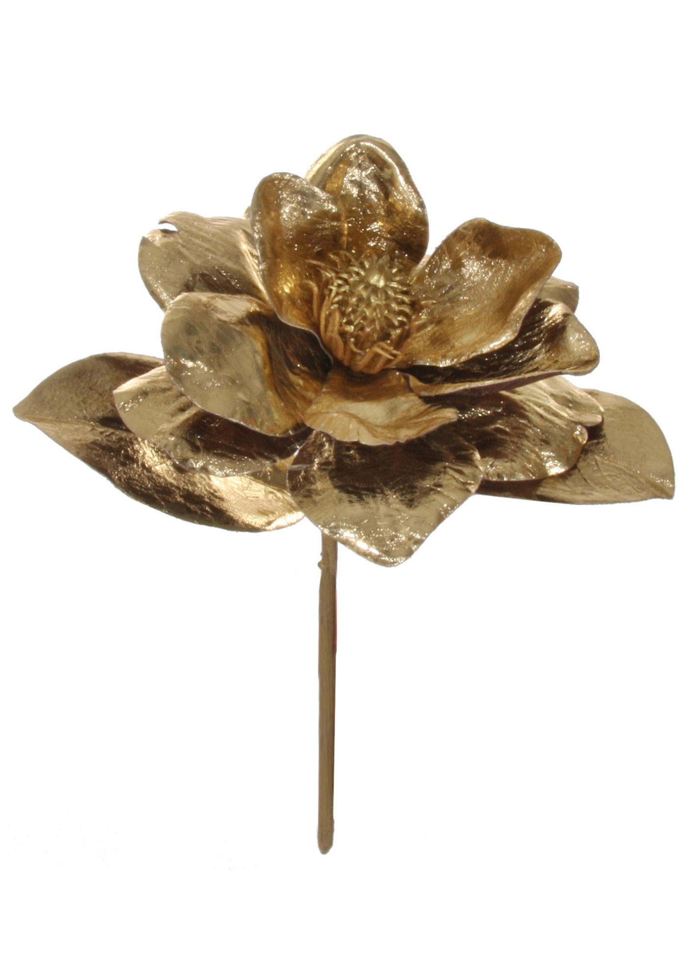 Magnolia Blossom Stem in Gold
