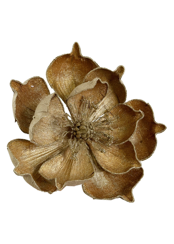Magnolia Tree Clip in Gold
