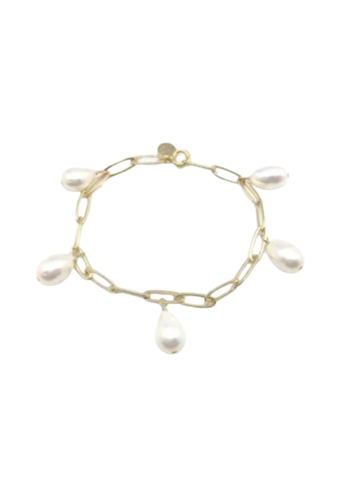 Marie Bracelet in Gold with White Pearls