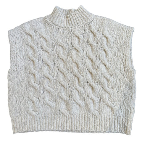 Alpaca Blend Dolman Sleeve Knit Sweater in Bright White