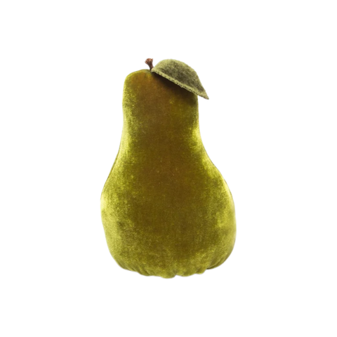 Velvet Decorative Pear in Cactus
