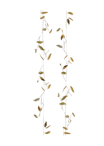 Metal Leaves Garland in Gold