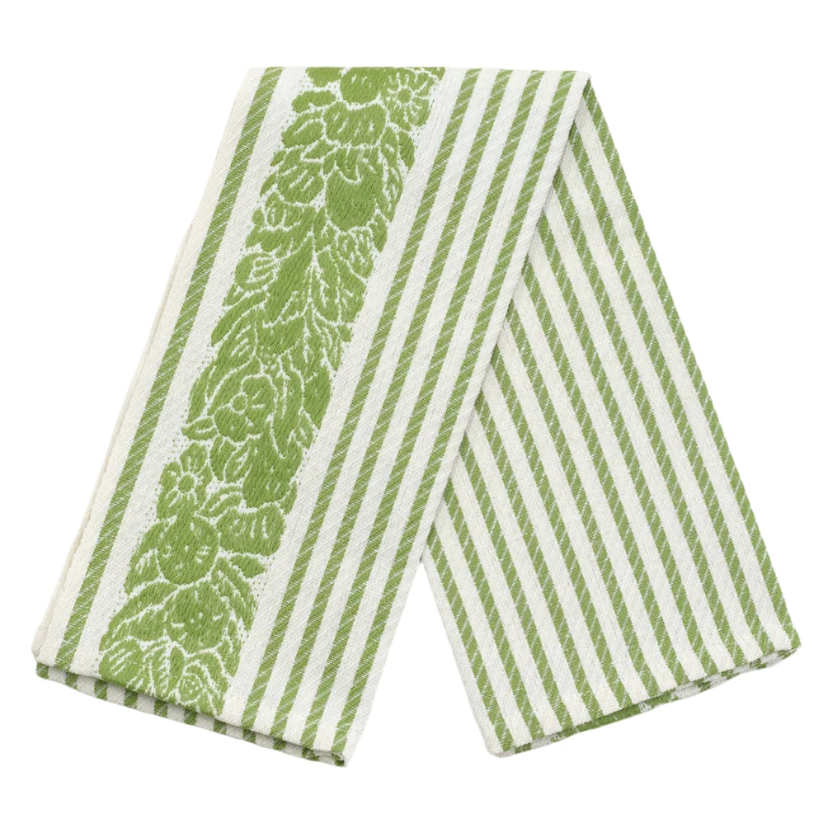 Mirto Jacquard Italian Cotton Linen Kitchen Towel in Olive