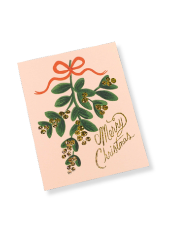 Mistletoe Christmas Illustrated Greeting Card