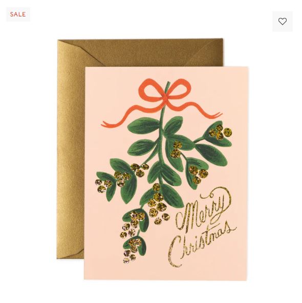 Mistletoe Christmas Illustrated Greeting Card