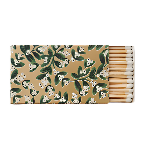 Mistletoe Illustrated Box of Holiday Safety Matches