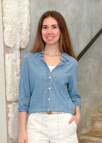 Monti Long Sleeve Denim Shirt in Chambray