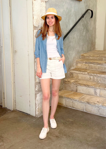 Monti Long Sleeve Denim Shirt in Chambray
