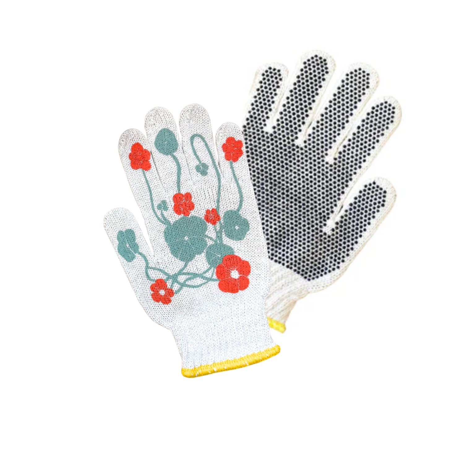 Screen-Printed Nasturtium Gardening Gloves