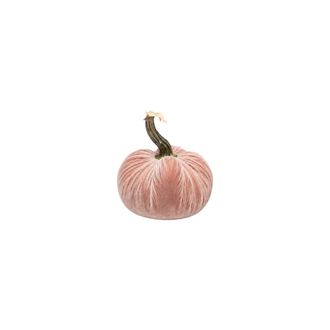 Velvet Decorative Pumpkin in New Cinnamon