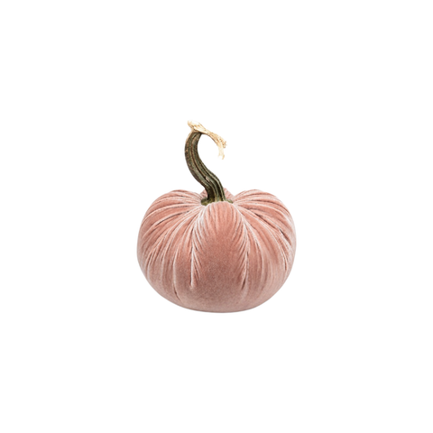 Velvet Decorative Pumpkin in New Cinnamon