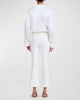 Crosby Cropped Flare Trouser in Soft White