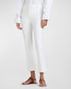 Crosby Cropped Flare Trouser in Soft White