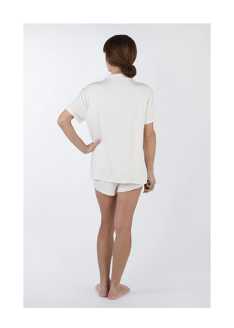 Nora Modal Short Sleeve Short Pajama Set in Pink