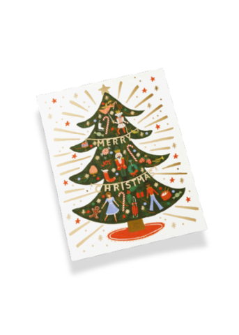 Nutcracker Tree Illustrated Greeting Card
