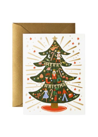 Nutcracker Tree Illustrated Greeting Card