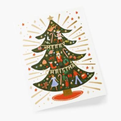 Nutcracker Tree Illustrated Greeting Card