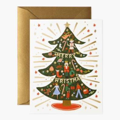 Nutcracker Tree Illustrated Greeting Card