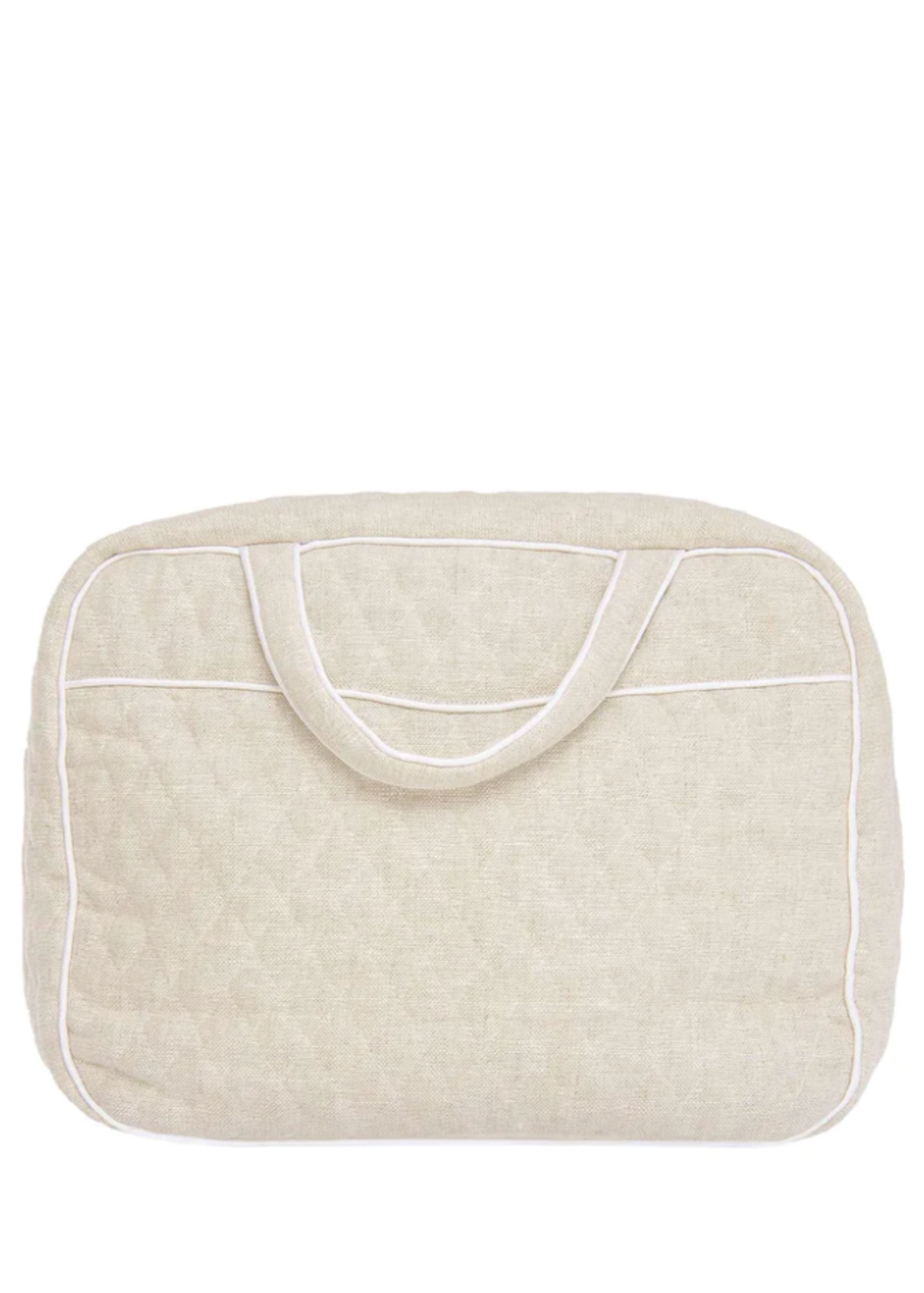 Weekender Travel Bag in Oatmeal/White