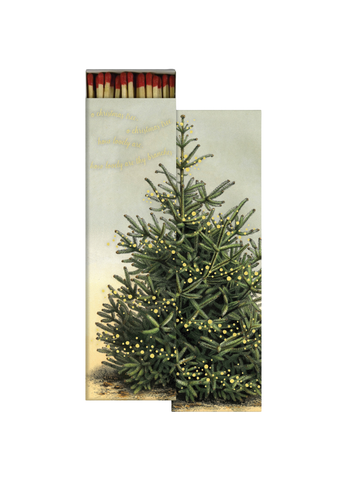 Oh Christmas Tree Gold Foil Box of Long Matches