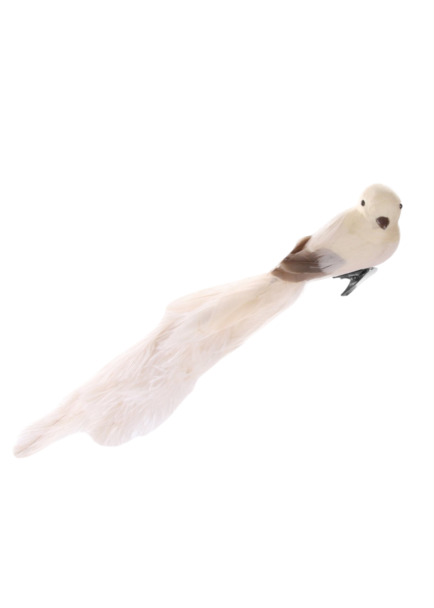 Ostrich Tail Feather Bird Clip Ornament