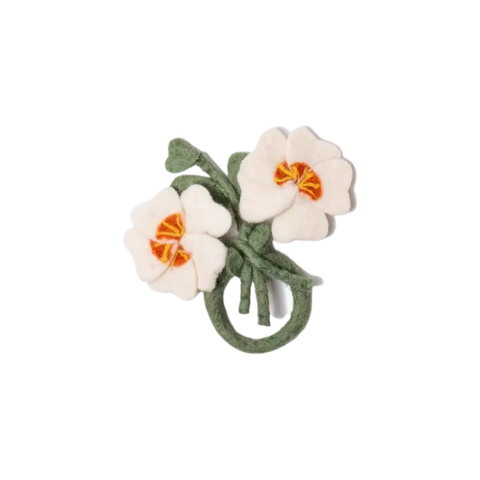Felt Pansy Napkin Rings