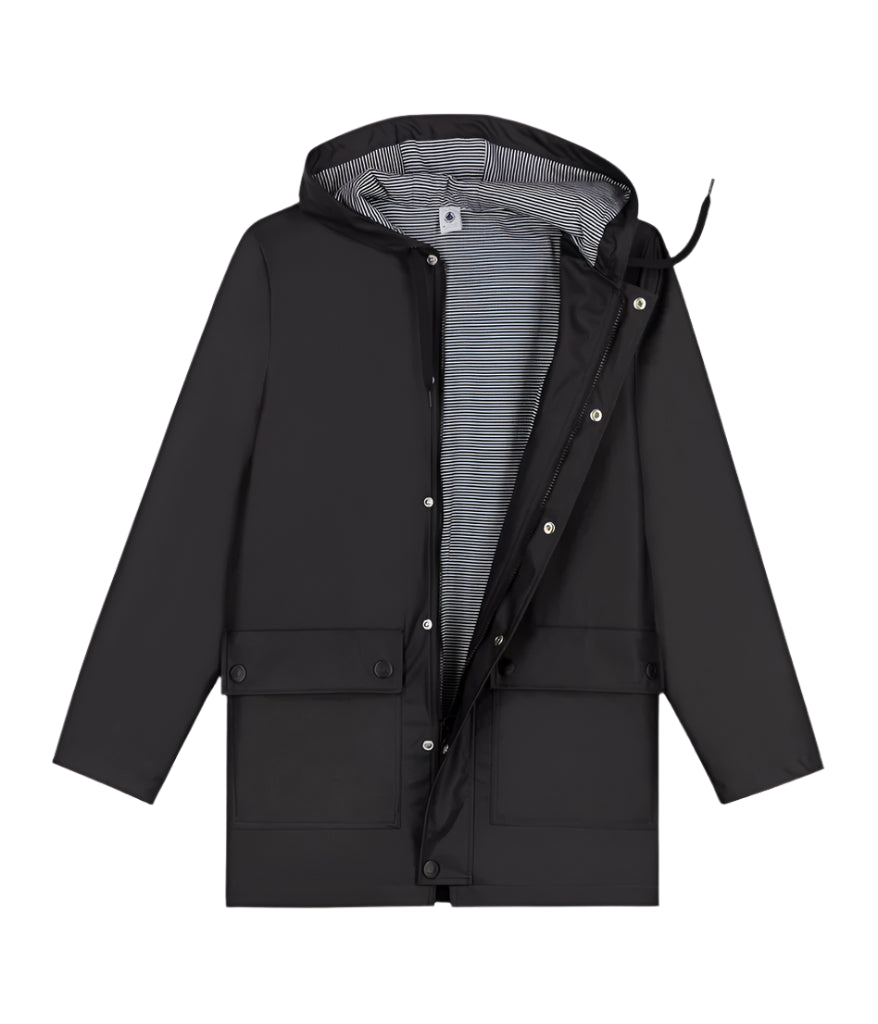 Essential Hooded Rain Jacket in Matte Black - Limited Edition Color