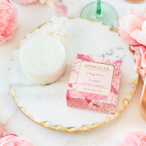 Peony Flower Body Wash Infused Spongette