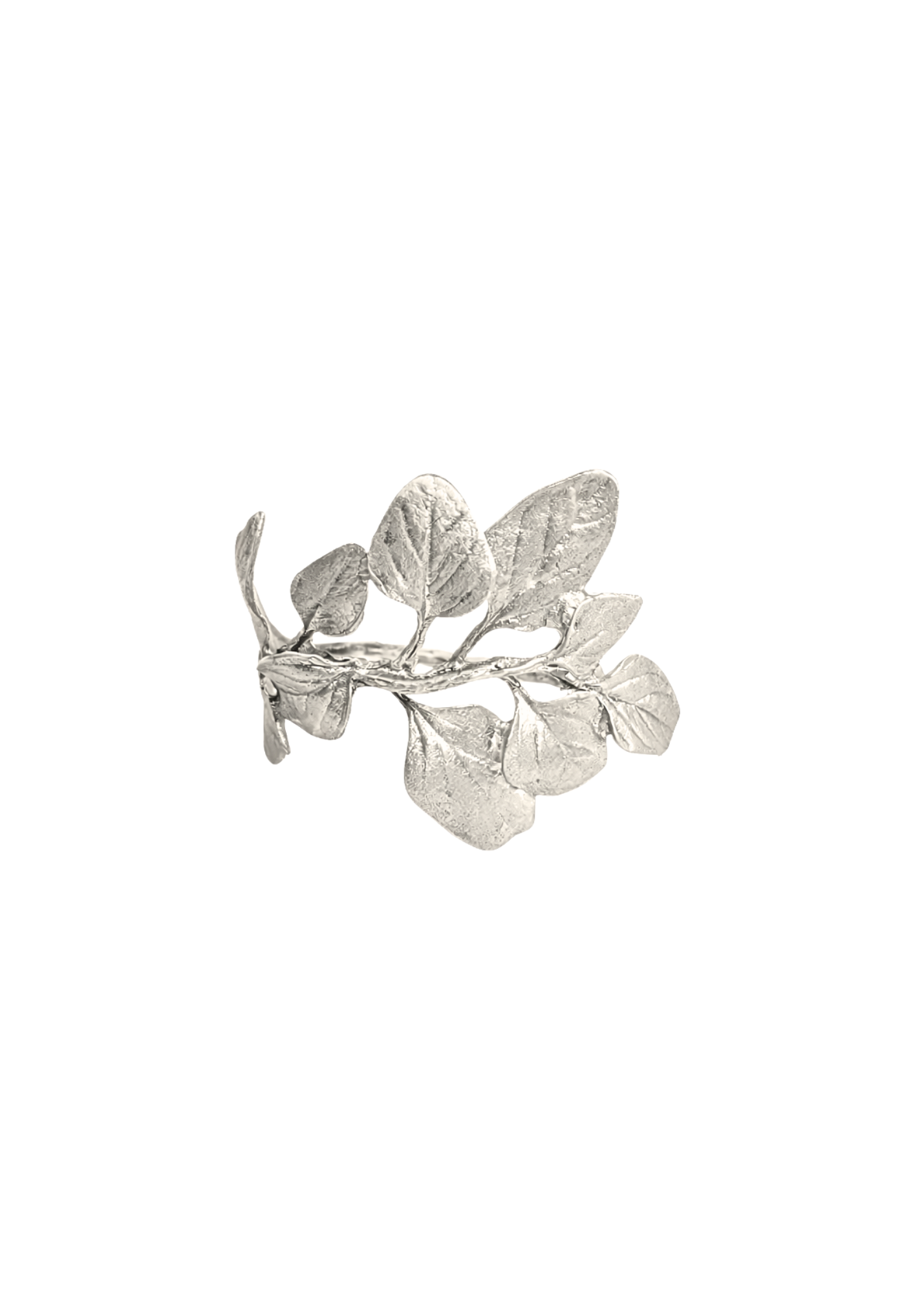 Oregano Herb Metal Napkin Ring in Pewter