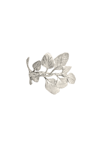 Oregano Herb Metal Napkin Ring in Pewter