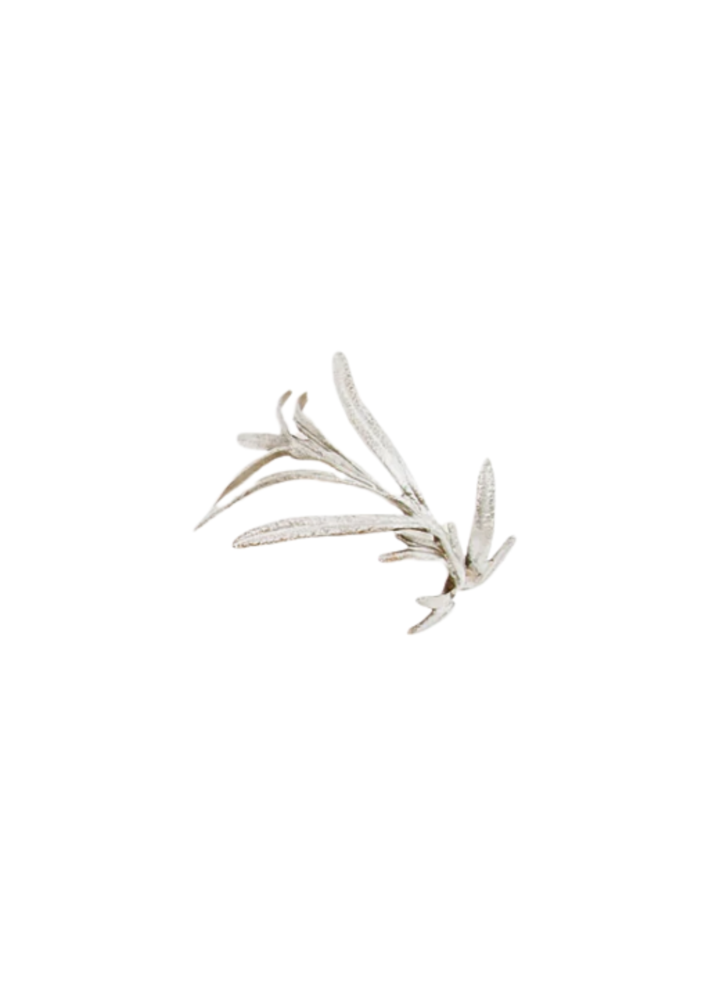 Rosemary Herb Metal Napkin Ring in Pewter