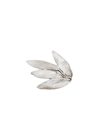 Sage Herb Metal Napkin Ring in Pewter